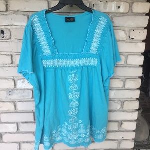 Jane Ashley blue woman top size 3x